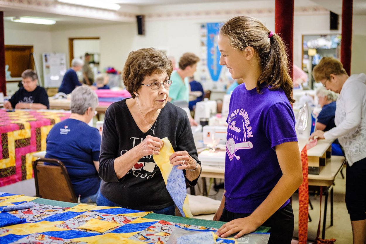 TLC Quilters at Trinity Lutheran Church, Algona, Iowa. Engage